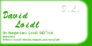david loidl business card